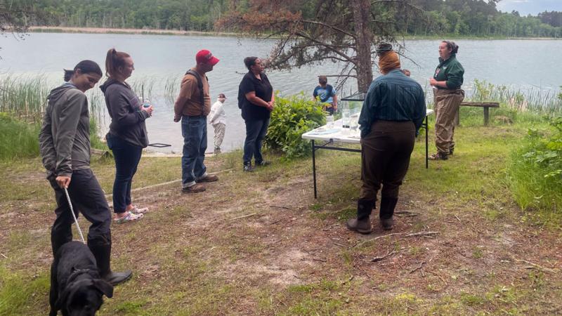 Bemidji Steward leads an event at waters edge