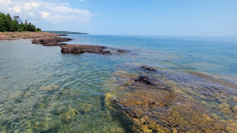 Clear water of Lake Superior at Two Harbors