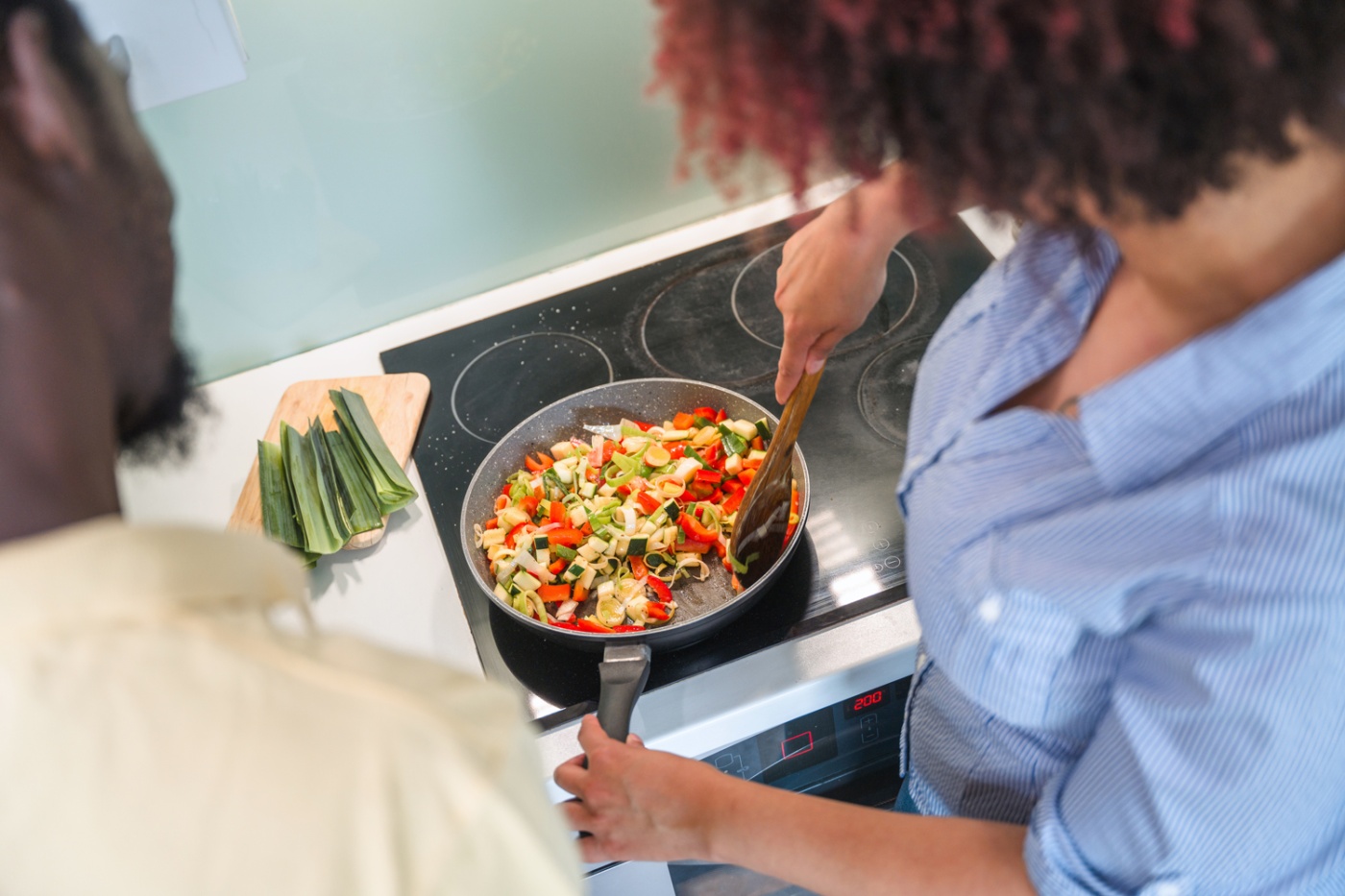 Sautéing vegetables