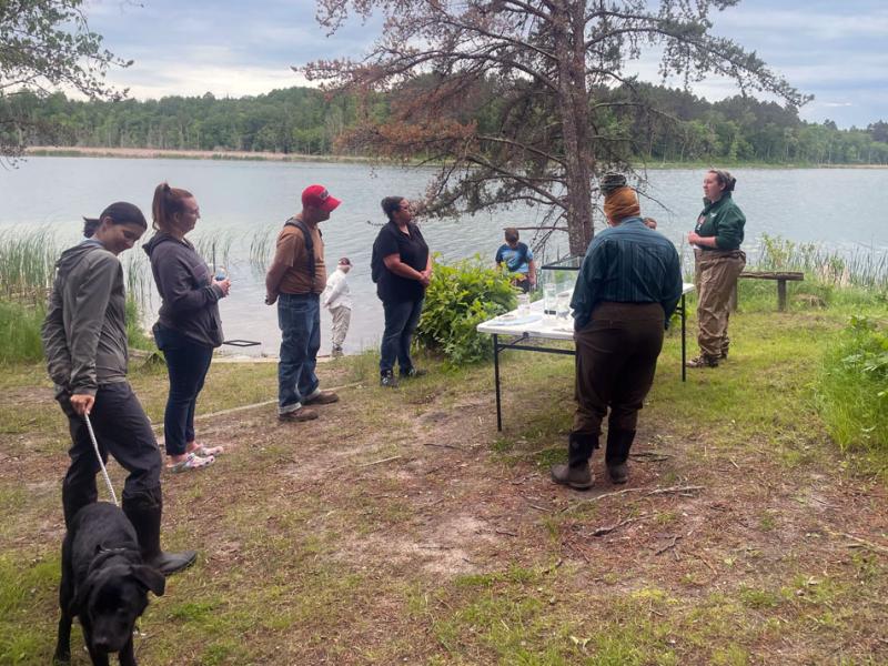 Bemidji Steward leads an event at waters edge