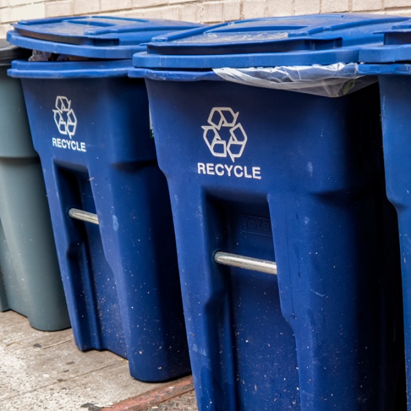 recycling bins